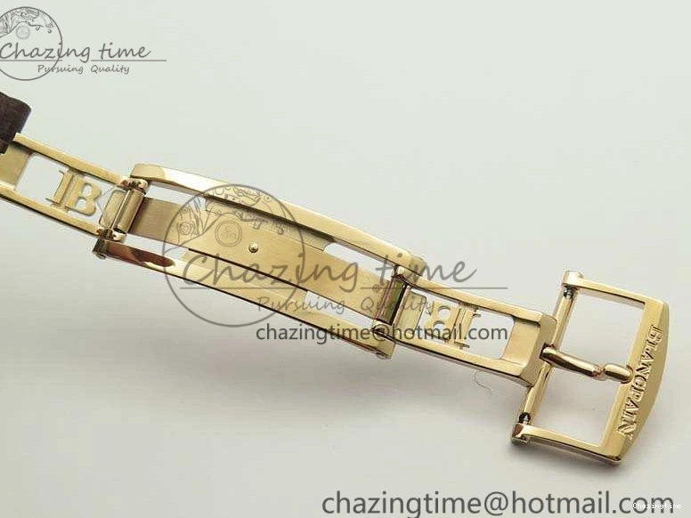 0328 Villeret 6651 RG ZF 1:1 Best Edition White Dial On Brown Leather Strap A Unique 8097